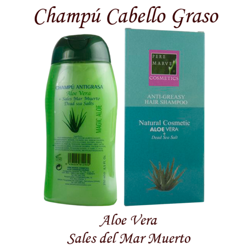 Champú Antigrasa con Aloe Vera y Sales del Mar Muerto 250 ml